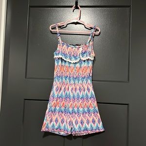 Girls Coney Island Print Romper